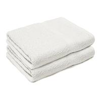 Makooz Large Bath Towels Set - 2 Pc Pack - Premium Style 100% Egyptian Cotton 500 GSM - Highly Absorbent - Quick Dry - Super Soft Feel Bathroom Linen for Home, Hotel, Spa & Daily Use (White 70x120CM)