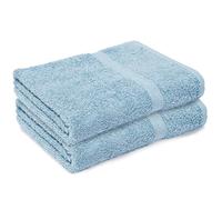 Makooz Large Bath Towels Set - 2 Pc Pack Premium Style 100% Egyptian Cotton 500 GSM - Highly Absorbent - Quick Dry - Super Soft Feel Bathroom Linen for Home, Hotel, Spa & Daily Use (Skyblue 70x120CM)
