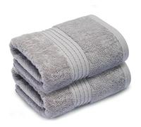 Makooz Premium Large Bath Towels Set 2 Pack - 700 GSM 100% Ring Spun Egyptian Cotton - Quick Dry, Highly Absorbent, Super Soft Feel Bathroom Linen for Home, Hotel, Spa and Daily Use - 70X130cm Grey