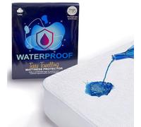 Makooz Waterproof Mattress Protector Single Bed - Deep Fitted, Fits Depths upto 40cm - Hypoallergenic, Non-Noisy, Washable, Anti-Allergy Terry Towel Cotton Topper - Soft Nonslip Cover Sheet -91x190cm