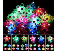 Makorobi 24Pcs LED Light Up Spinner Bracelets, Glow in The Dark Fidget Party Favors for Kids, Birthday Goodie Bags Stuffers, Treasure Box Toys for Classroom, Light Up Party Supplies