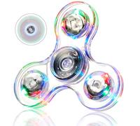 Makorobi Fidget Spinner for Kids Adults, Light up Sensory Fidget Toys for Kids 4-8 8-12, Classroom Prizes LED Glow in The Dark Hand Fidget Spinner for ADHD Autism Boys Girls 3-5 Birthday Gifts