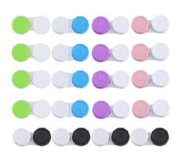 Makoto Nobu 20 Pcs Contact Lens Cases, Portable Contact Lens Container, Contacts Lenses Soaking Storage Case with L and R Caps, for Home Travel Outdoor(Blue,Black,Pink,Green,Purple)