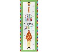 Makower Fabric Panel 100% Cotton. Growth Chart with Giraffe. Part of the Devonstone Collection