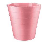 MAKREL 6 Litre Round Plastic Rubbish Bin for Bedrooms, Bathrooms, Kitchens, Home Offices, Dorm Rooms and More. Lightweight Circular Waste Basket Trash Can. (Pink, 1)