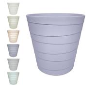 MAKREL® Pastel Colours Plastic Waste Paper Basket Bin Modern Step Design Trash Can for Kitchen, Bathroom, Office (Slate Blue, 7 Litre)