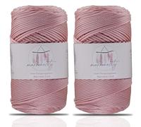 Makromecity, 2 Skeins of Polyester Macrame Cord 2mm x 250 Yards (750 feet) 2mm Polypropylene Macrame Cord for Macrame Art & Crafts for Wall Hangings, Bags, Underplate, Rug (29 Colors Available)
