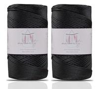Makromecity, 2 Skeins of Polyester Macrame Cord 2mm x 250 Yards (750 feet) 2mm Polypropylene Macrame Cord for Macrame Art & Crafts for Wall Hangings, Bags, Underplate, Rug (29 Colors Available)