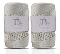 Makromecity, 2 Skeins of Polyester Macrame Cord 2mm x 250 Yards (750 feet) 2mm Polypropylene Macrame Cord for Macrame Art & Crafts for Wall Hangings, Bags, Underplate, Rug (29 Colors Available)
