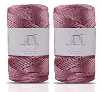 Makromecity, 2 Skeins of Polyester Macrame Cord 2mm x 250 Yards (750 feet) 2mm Polypropylene Macrame Cord for Macrame Art & Crafts for Wall Hangings, Bags, Underplate, Rug (29 Colors Available)