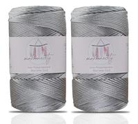 Makromecity, 2 Skeins of Polyester Macrame Cord 2mm x 250 Yards (750 feet) 2mm Polypropylene Macrame Cord for Macrame Art & Crafts for Wall Hangings, Bags, Underplate, Rug (29 Colors Available)