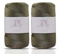 Makromecity, 2 Spools of 2 mm x 750 ft Polyester Macrame Cord, 2 mm Macrame Rope for Crafts, Wall Hangings, Bags, Placemats, Rugs (29 Colors Available)