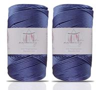 Makromecity, 2 Spools of 2mm x 750ft Polyester Macrame Cord, 2mm Macrame Rope for Crafts, Wall Hangings, Bags, Placemats, Rugs (29 Colors Available)