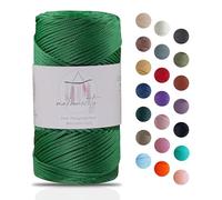 Makromecity, Polyester Macrame Cord 2mm x 125 Yards (375 feet) 2mm Polypropylene Macrame Cord Crochet Macrame Bag Cord Crafts for Wall Hangings, Bags, Underplate, Rug (1, Benetton Green)