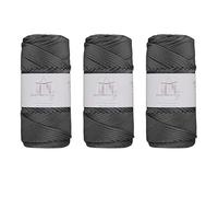 Makromecity, Polyester Macrame Cord 2mm x 125 Yards (375 feet) 2mm Polypropylene Macrame Cord Crochet Macrame Bag Cord Crafts for Wall Hangings, Bags, Underplate, Rug (3, Anthracite)