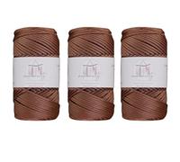 Makromecity, Polyester Macrame Cord 2mm x 125 Yards (375 feet) 2mm Polypropylene Macrame Cord Crochet Macrame Bag Cord Crafts for Wall Hangings, Bags, Underplate, Rug (3, Copper)