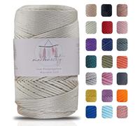 Makromecity, Polyester Macrame Cord 2mm x 250 Yards (750 feet) 2mm Polypropylene Macrame Cord for Macrame Art & Crafts for Wall Hangings, Bags, Underplate, Rug (29 Colors Available)