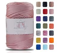 Makromecity, Polyester Macrame Cord 2mm x 250 Yards (750 feet) 2mm Polypropylene Macrame Cord for Macrame Art & Crafts for Wall Hangings, Bags, Underplate, Rug (29 Colors Available)