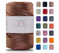 Makromecity, Polyester Macrame Cord 2mm x 250 Yards (750 feet) 2mm Polypropylene Macrame Cord for Macrame Art & Crafts for Wall Hangings, Bags, Underplate, Rug (29 Colors Available)