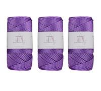 Makromecity, Polyester Macrame Cord 2mm x 375 Yards (1125 feet) 3 skeins of 2mm Polypropylene Lilac Macrame Cord Crochet Macrame Bag Cord Crafts for Wall Hangings, Bags, Underplate, Rug