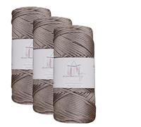 Makromecity, Polyester Macrame Cord 2mm x 375 Yards (1125 feet) 3 skeins of 2mm Polypropylene Mink Macrame Cord Crochet Macrame Bag Cord Crafts for Wall Hangings, Bags, Underplate, Rug