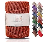 Makromecity, Premium Polyester Macrame Cord 3mm x 131 Yards (394 feet) 3mm Polypropylene Brick Macrame Cord Crochet Macrame Bag Cord Crafts for Wall Hangings, Bags, Underplate, Rug