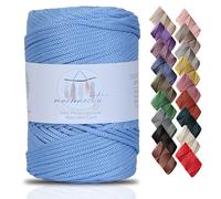 Makromecity Premium Polyester Macrame Cord, 3mm x 131 Yards (394 feet), Baby Blue, Perfect for Wall Hangings, Bags, Underplate, Rug