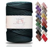 Makromecity Premium Polyester Macrame Cord, 3mm x 131 Yards (394 feet), Forest Green, Perfect for Wall Hangings, Bags, Underplate