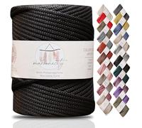 Makromecity, Premium Polyester Macrame Cord 5mm x 312ft (95.1m) - 5mm Polypropylene Macrame Cord - For Crochet, Macrame Bag, Crafts for Hangings