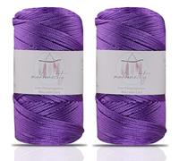 Makromecity, 2 Skeins of Polyester Macrame Cord 2mm x 250 Yards (750 feet) 2mm Polypropylene Macrame Cord for Macrame Art & Crafts for Wall Hangings, Bags, Underplate, Rug (29 Colors Available)