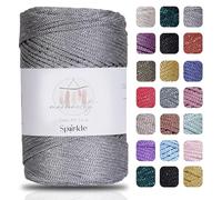 Makromecity, Sparkle Polyester Macrame Cord 2mm x 250 Yards (750 feet) 2mm Polypropylene Macrame Cord for Macrame Art & Crafts for Wall Hangings, Bags, Underplate, Rug