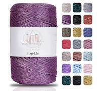 Makromecity, Sparkle Polyester Macrame Cord 2mm x 250 Yards (750 feet) 2mm Polypropylene Macrame Cord for Macrame Art & Crafts for Wall Hangings, Bags, Underplate, Rug