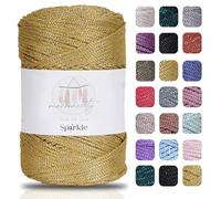 Makromecity, Sparkle Polyester Macrame Cord 2mm x 250 Yards (750 feet) 2mm Polypropylene Macrame Cord for Macrame Art & Crafts for Wall Hangings, Bags, Underplate, Rug