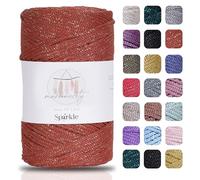 Makromecity Sparkle Polyester Macrame Cord, 2mm x 250 Yards (750 feet), Polypropylene, Macrame Cord, 5 cm, Sparkle