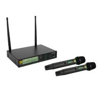 Makson MKS-202R dual-handheld RF microphone Rechargeable dual-hand wireless microphone system with USB-C, ideal for conferences, events and mobile