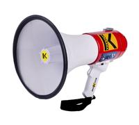 Makson MKS60 Megaphone 60W 60W megaphone with USB/SD MP3 playback, siren, 3.5 mm aux, 12 V DC input and 1200 m reach for voice projection.