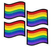makstore Rainbow Pride Iron On Patch - Embroidered LGBTQ+ Flag Sew On Badge for Clothing, Backpack, Hat - 7cmx6cm (4)