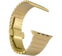MaKTech Metal Wristband Replacement for Apple Watch band,Stainless Steel Link Bracelet Band for Apple Watch Series 11/10/9/8/7,Ultra 3/2/1,SE 3/2/1 [2025] (46mm/45mm/44mm/49mm,Gold)