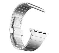 MaKTech Stainless Steel Metal Link Bracelet Band for Apple Watch Series 11/10/9/8/7,Ultra 3/2/1,SE 3/2/1 [2025] (46mm/45mm/44mm/49mm,Silver)