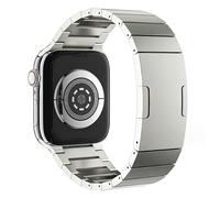 MaKTech Titanium Band,Light-Weight Metal Bracelet Strap with Embedded Buckle,for Apple Watch Series 11/10/9/8/7,SE 3/2/1 [2025] (42mm/41mm/40mm,Silver)