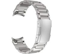 MaKTech Titanium Band,Metal Bracelet Strap with No Gap Connector,for Samsung Galaxy Watch 7 FE 6 5 4,40/42/43/44/45/46/47mm (Silver)