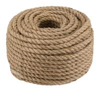 MAKTSAM 12mm Thick Jute Rope, 98.4 Feet/30m Natural Heavy Duty Hemp Rope, Twisted Jute Twine Rope for Crafts Decoration Packing Bundling