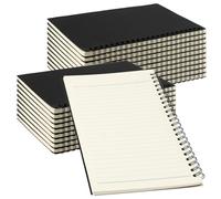 MAKTSAM 20PCS 80gsm Lined Spiral Notebook A5,120 Page/ 60 Sheets Kraft Cover Spiral Lined Notepad A5 Wirebound Notebook, Journal Notebooks A5 Sketch Pad for Note Taking, Black
