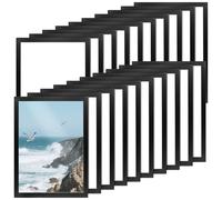 MAKTSAM 20PCS A4 Magnetic Picture Frames, A4 Self Adhesive Collage Photo Display Frame for Paintings, Notices, Certificate, Poster,Black