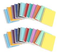 MAKTSAM 24 PCS A7 Pocket Notebook, 120 Pages/60 Sheets Coloured Small Spiral Lined Notepads, Mini Tiny Multipack Notebooks A7 for Plan, Diary, Travel Account, Note