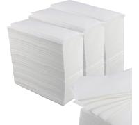 MAKTSAM 300 Count 40x20cm Paper Hand Towels, Linen Feel Disposable Guest Towels, Absorbent Cloth-Like Paper Napkins for Bathroom, Kitchen Party Use, White