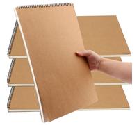 MAKTSAM 4 PCS 160gsm A3 Landscape Sketchbook, 60 Pages/30 Sheets Spiral Bound Kraft A3 Sketch Book, A3 Artist Drawing Pad for Drawing Painting Art Creation