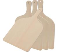 MAKTSAM 4-Piece 12 Inch Wooden Pizza Peel with Comfortable Handle, Pizza Peel Paddle Wood Pizza Spatula Serving Chopping Board for Fruits Bread Cake
