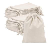 MAKTSAM 40 PCS 15 x 20 cm Conton Drawstring Bag, Breathable and Portable Drawstring Pouch Gift Bag Fabric Bags