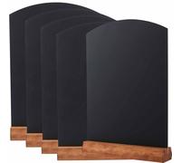 MAKTSAM 5 Pack A4 Chalkboard, 30 x 21cm Double Sided Tabletop Blackboard with Stand, Small Menu Chalk Board for Wedding, Restaurant, Other Events Decorations